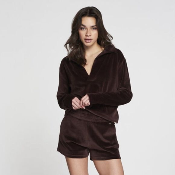 Lune Active Teddy Sweater Brown Purple Small - Picture 3 of 10